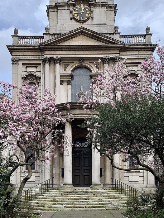 St Mary le Strand church on the Strand, London, where Charles Dickens’ parents were married in 1809.
